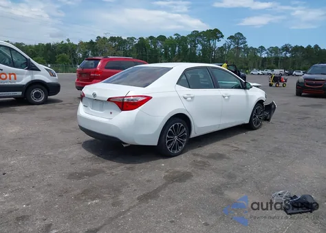 2016 Toyota Corolla S z USA, uszkodzony, nr VIN 2T1BURHEXGC631646